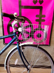 クロスバイクバスケットかご取付修理岡山自転車パンクタイヤ交換時々自転車