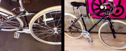 岡山自転車タイヤ交換チェーン交換クロスバイクシュワルベIZUMI8速パンク修理岡山自転車修理サイクルショップときどきジテンシャ