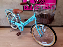 子供車ジュニア２０インチ水色ブルーかわいいかっこいいお洒落岡山自転車店自転車屋サイクルショップときどきジテンシャときどき自転車時々